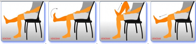 Bài tập gấp duỗi luân phiên hai chân suy giãn tĩnh mạch